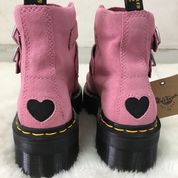 New Dr. Martens Lazy AOF Pink Platform Boots Sz 6 - Picture 13 of 16